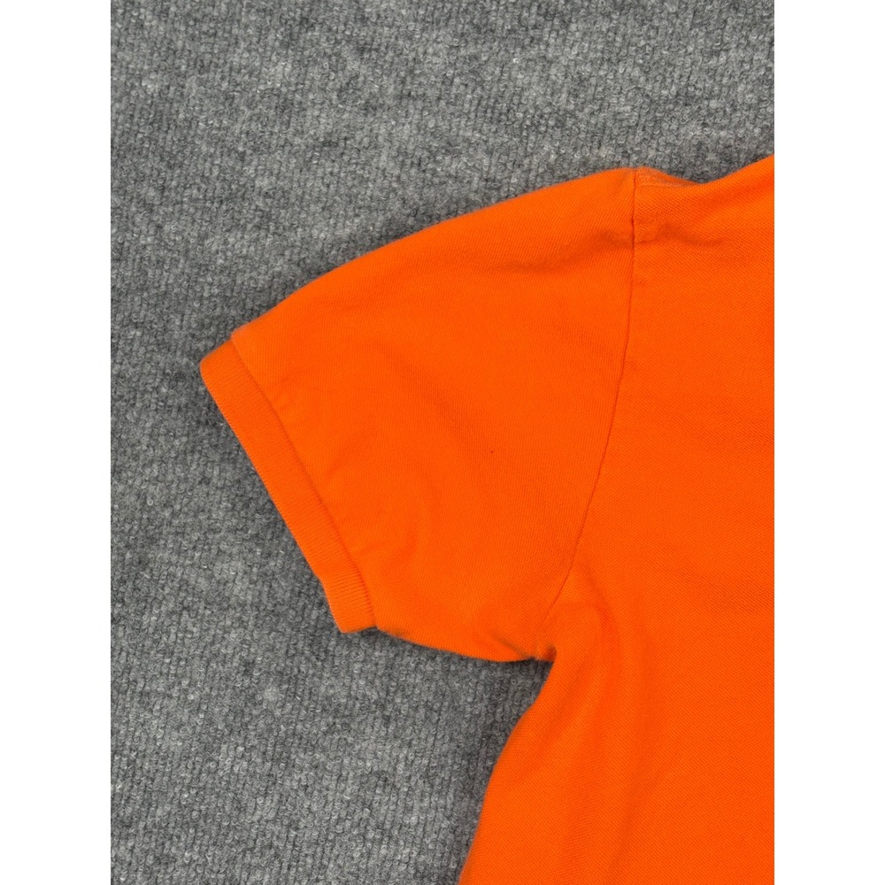 Abercrombie & Fitch Mens Muscle Fit Polo Shirt Orange Cotton Large Short Sleeve - Picture 7 of 11